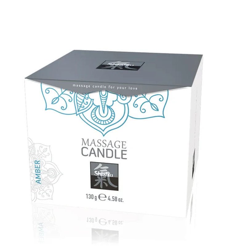 Shiatsu - massage candle - amber - Product front view  | Flirtybay.com.au